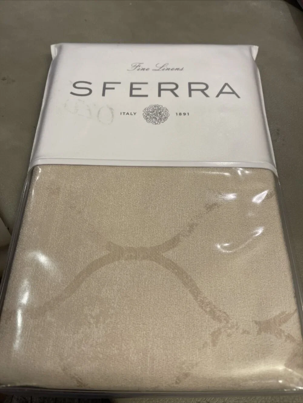 Sferra Alabaster Chetta Continental Euro European Sham 26x26 100% Cotton Sateen